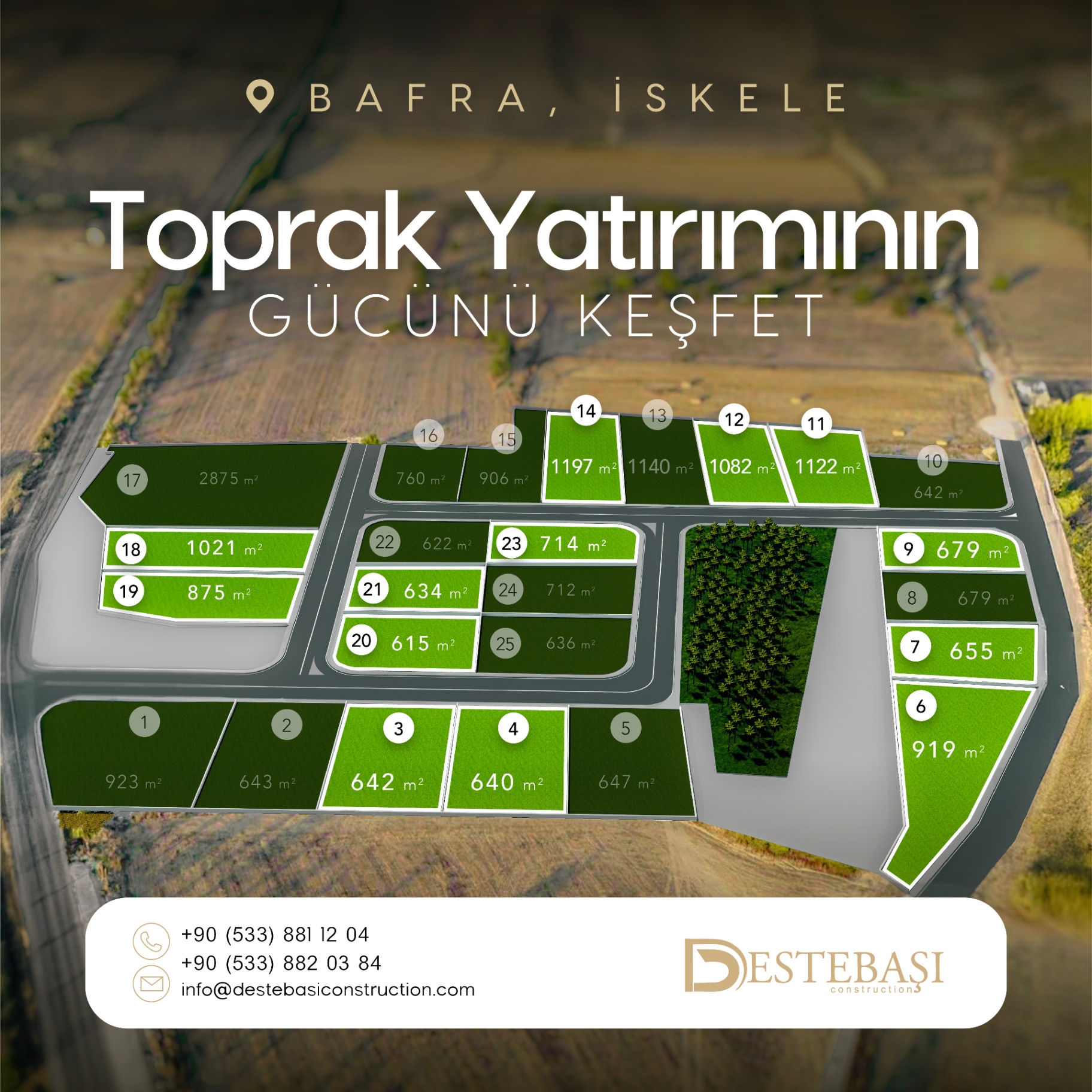 Destebaşı Construction Proje Portföyü — Bafra & Mağusa