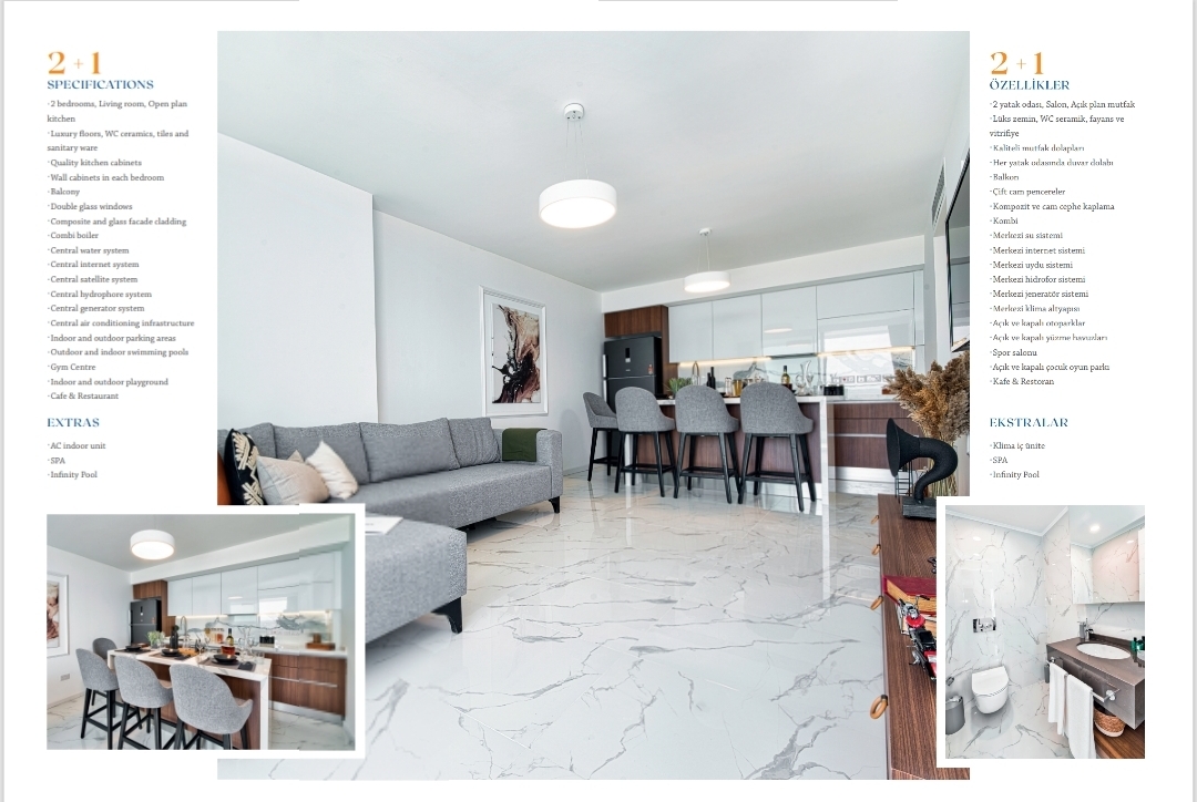 İskele Long Beach – Casino & Sonsuzluk Havuzlu Lüks Rezidans | 2+1 Deniz Manzaralı, %8 Kira Garantili 8